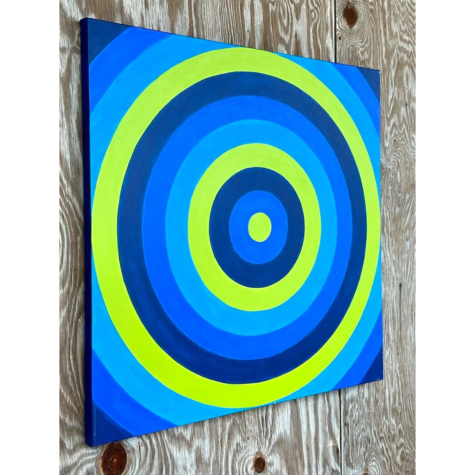 Vintage Contemporary Geometric Original Oil Painting — additional photo 6