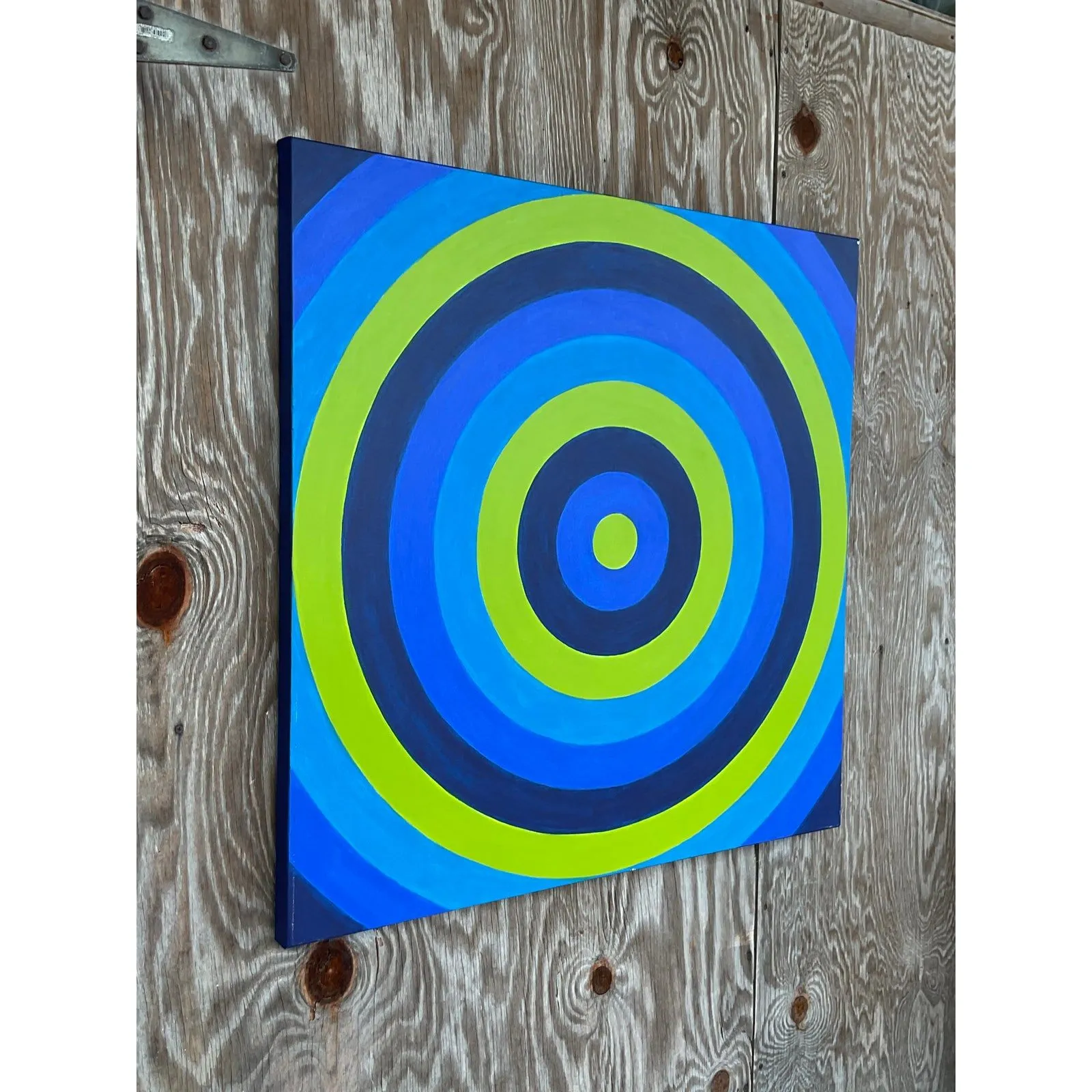 Vintage Contemporary Geometric Original Oil Painting — additional photo 7