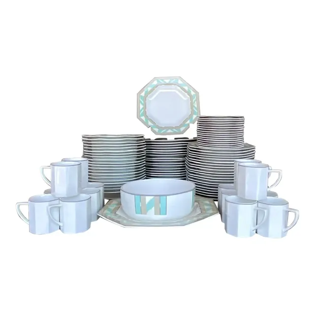 Vintage Contemporary Jack Lenor Larsen for Mikasa China Service - 97 Pieces — additional photo 1