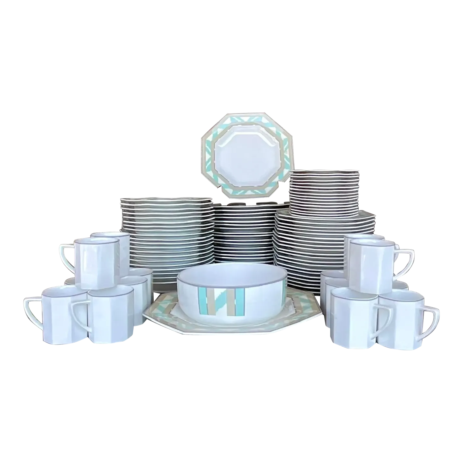 Vintage Contemporary Jack Lenor Larsen for Mikasa China Service - 97 Pieces — additional photo 2
