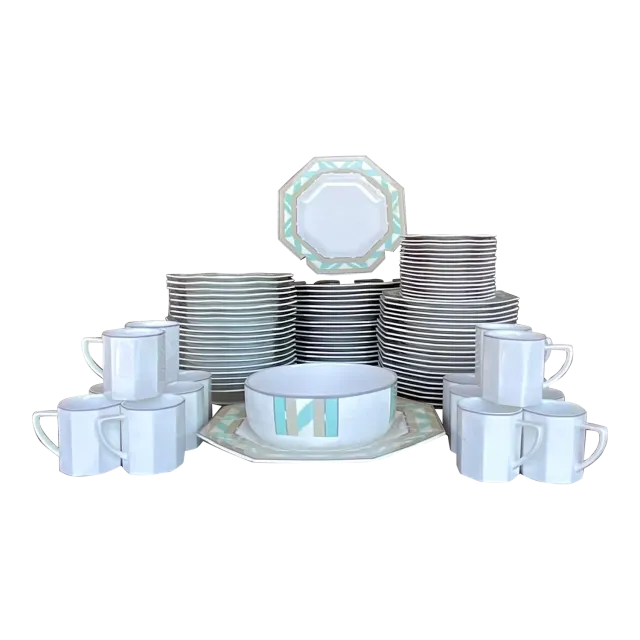 Vintage Contemporary Jack Lenor Larsen for Mikasa China Service - 97 Pieces — additional photo 2