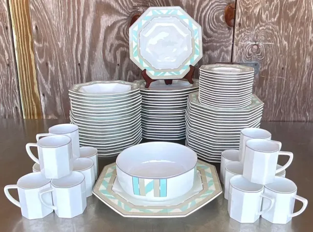 Vintage Contemporary Jack Lenor Larsen for Mikasa China Service - 97 Pieces — additional photo 4