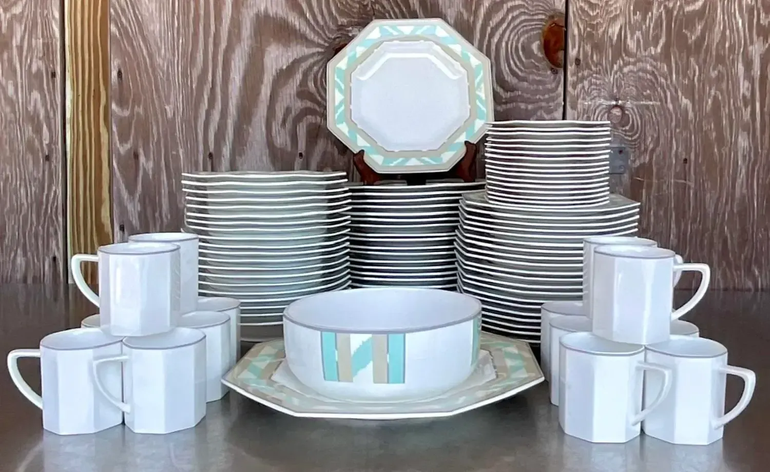 Vintage Contemporary Jack Lenor Larsen for Mikasa China Service - 97 Pieces — additional photo 7