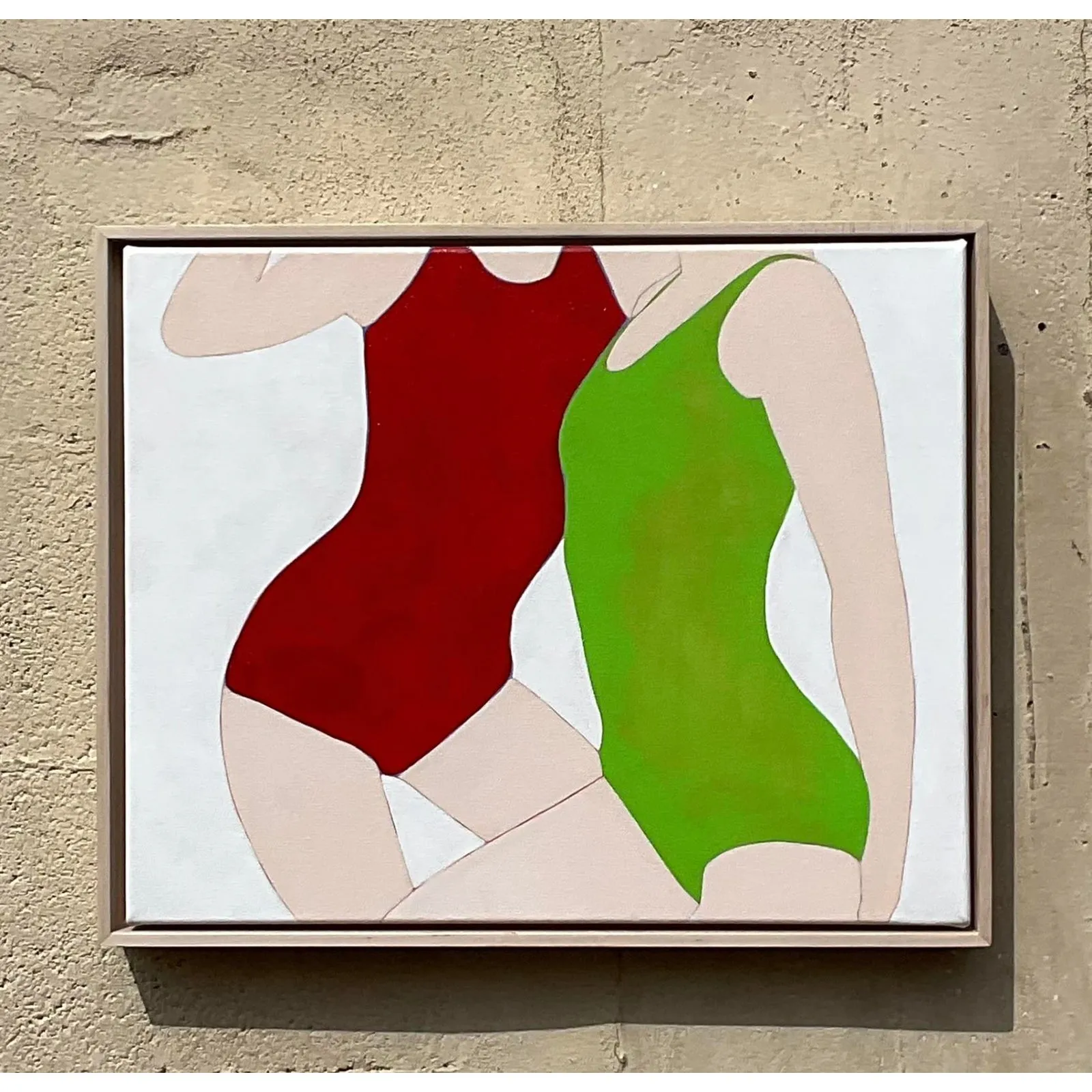 Vintage Contemporary Original Op Art Acrylic Figurative on Canvas — additional photo 5