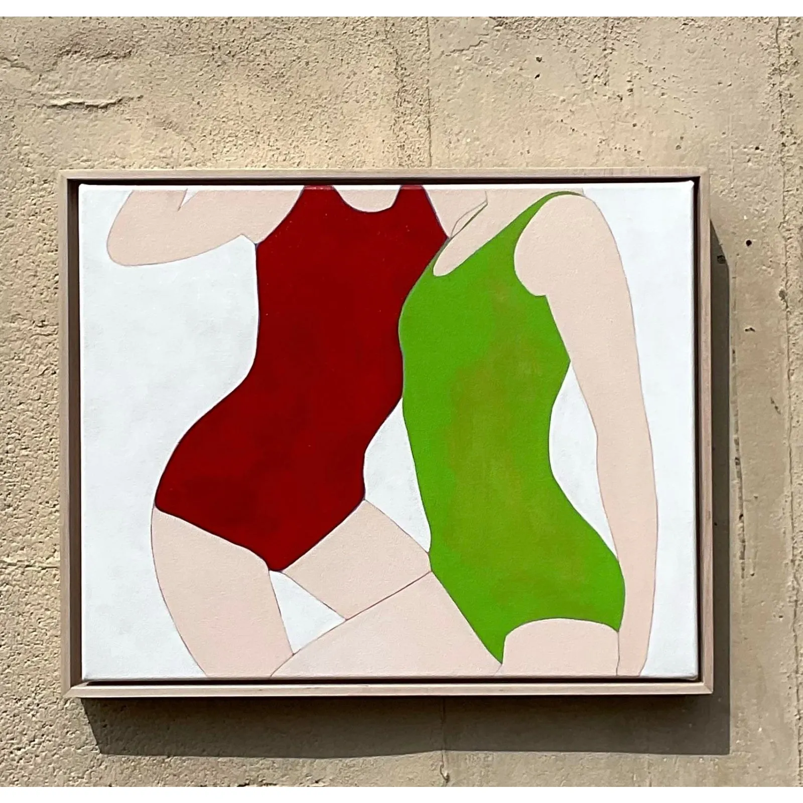 Vintage Contemporary Original Op Art Acrylic Figurative on Canvas — additional photo 6