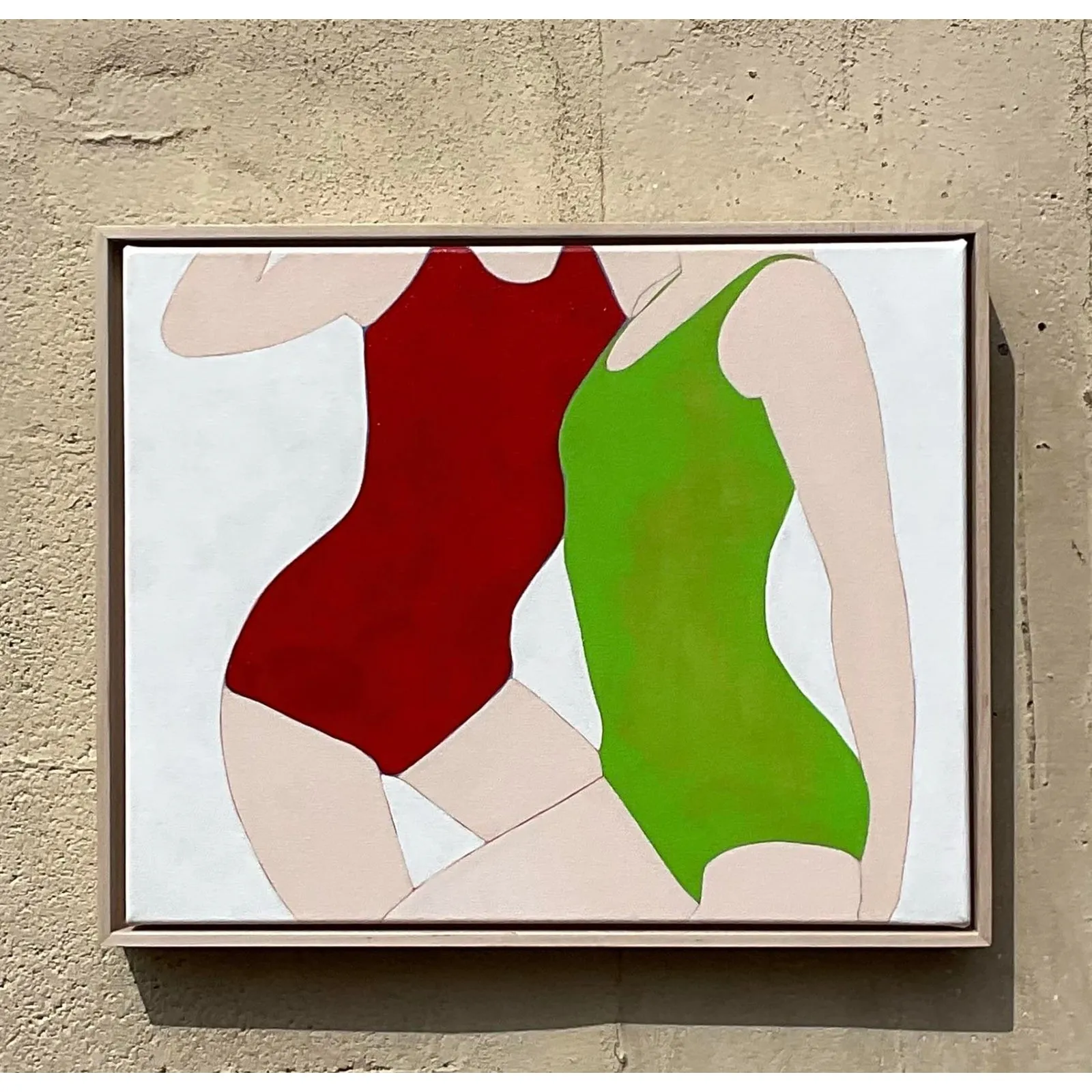 Vintage Contemporary Original Op Art Acrylic Figurative on Canvas — additional photo 8