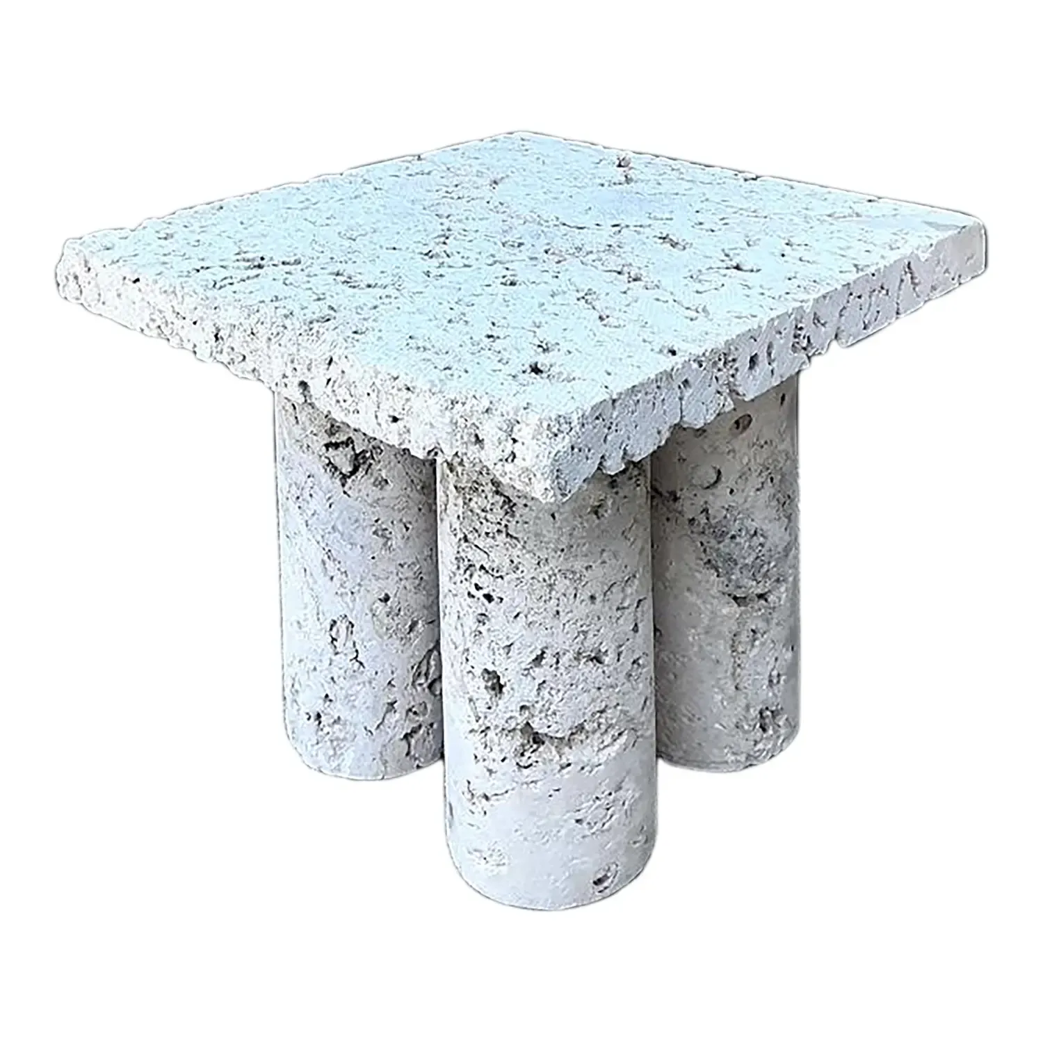 Vintage Coquina Stone Side Table — additional photo 1