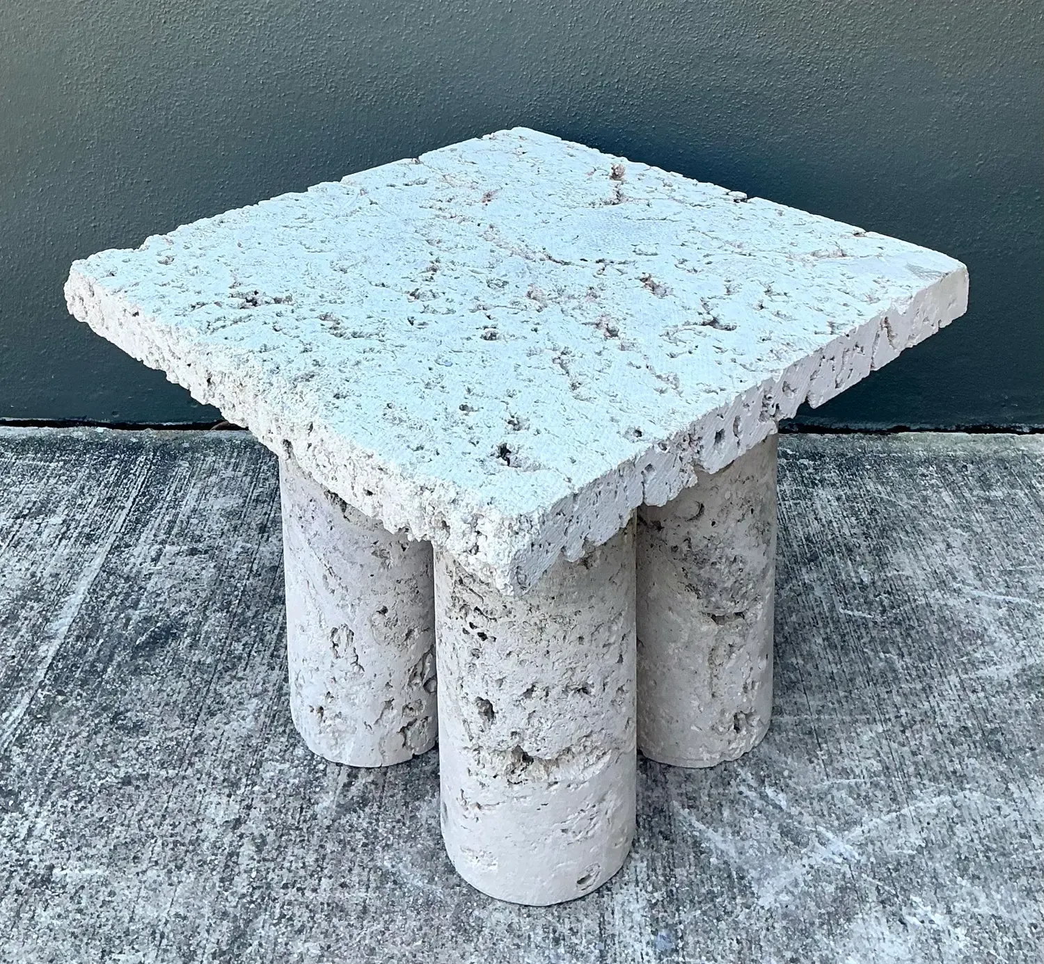 Vintage Coquina Stone Side Table — additional photo 4