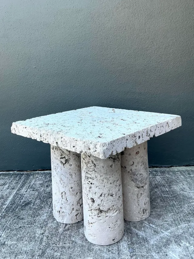 Vintage Coquina Stone Side Table — additional photo 6