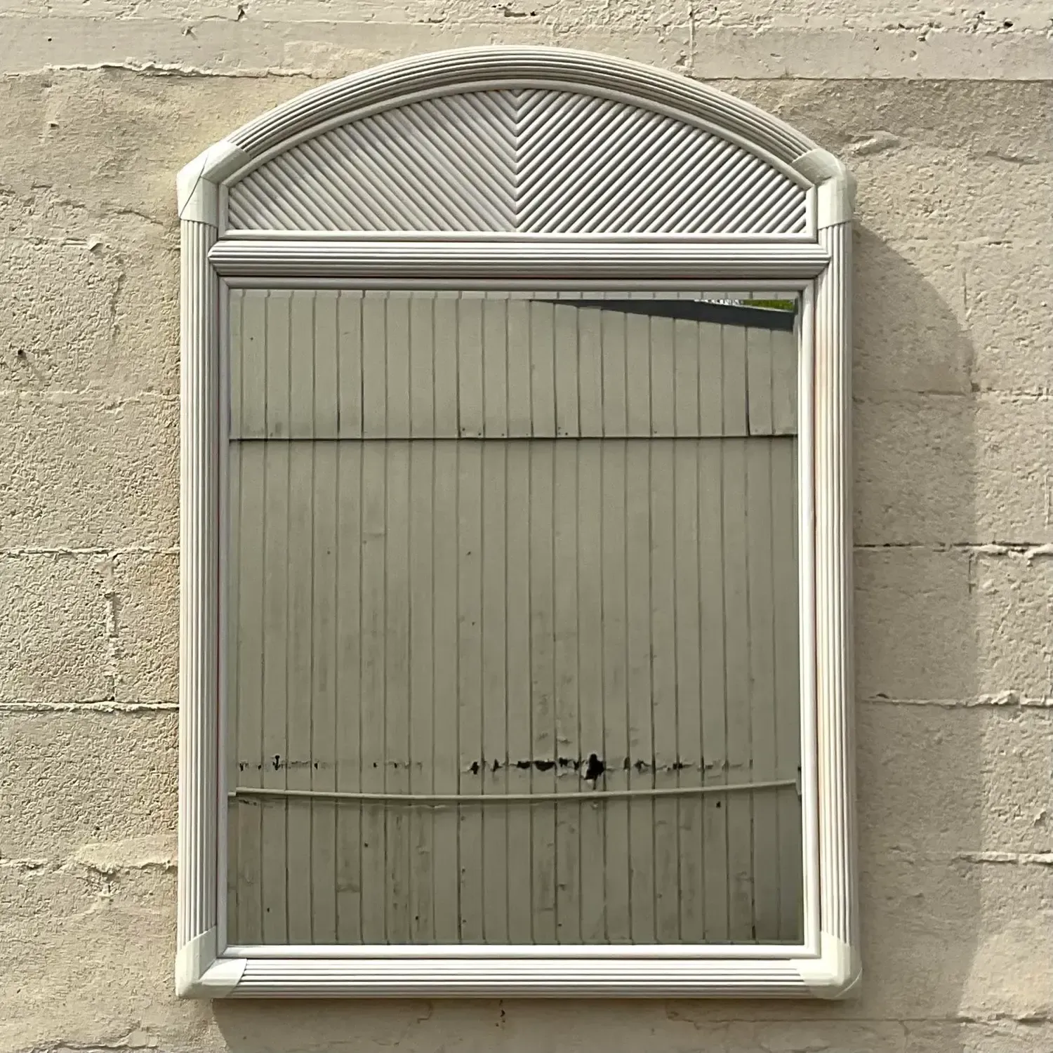 Vintage Costal Pencil Reed Mirror — additional photo 2