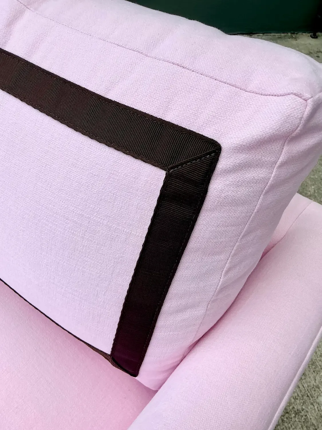 Vintage Cr Laine Three Seat Sofa in Romo “Linara Rosewater” With Samuel and Sons Trim — additional photo 1
