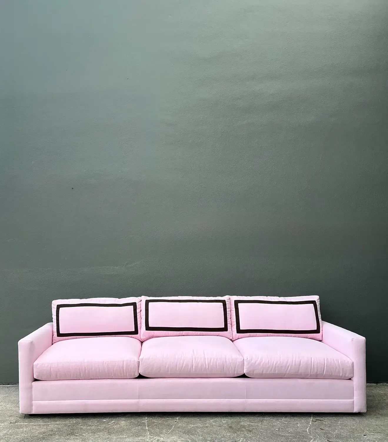 Vintage Cr Laine Three Seat Sofa in Romo “Linara Rosewater” With Samuel and Sons Trim — additional photo 2