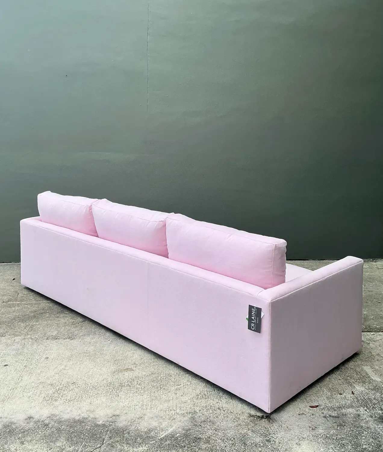 Vintage Cr Laine Three Seat Sofa in Romo “Linara Rosewater” With Samuel and Sons Trim — additional photo 5