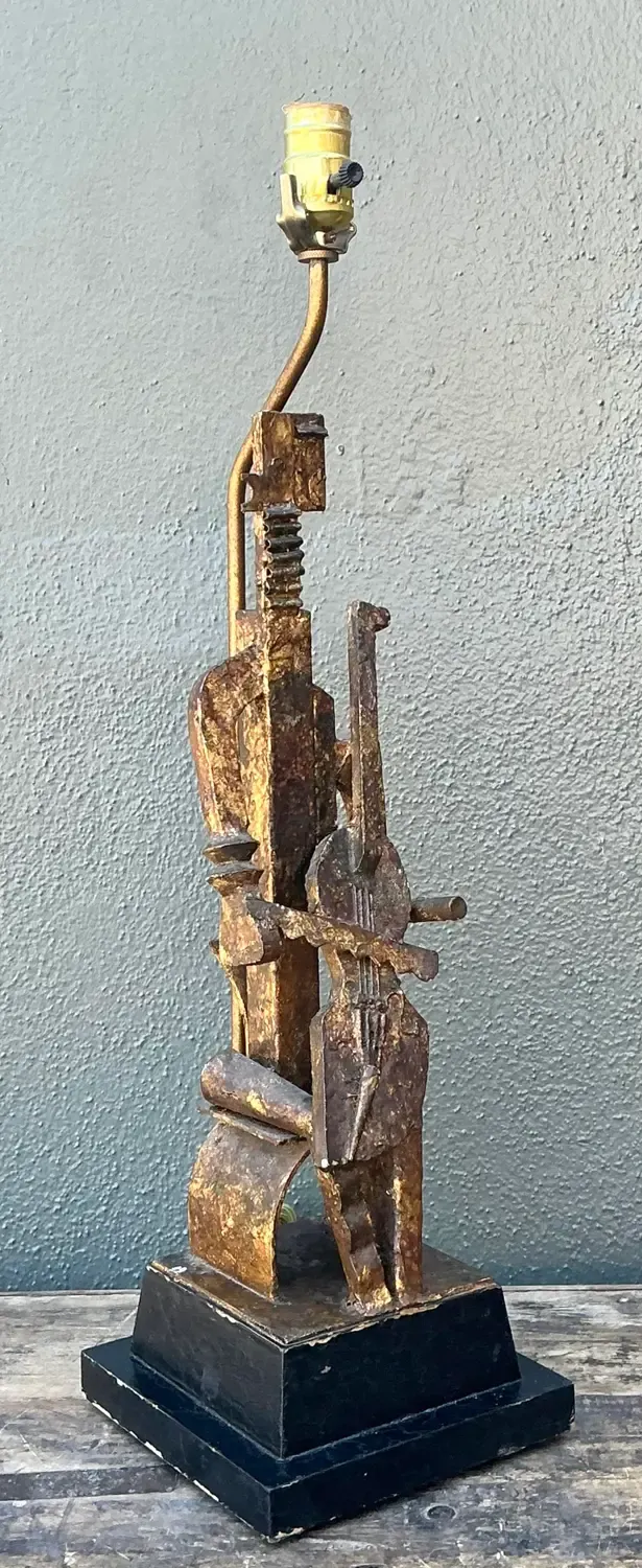 Vintage Cubist Figural Lamp — additional photo 5