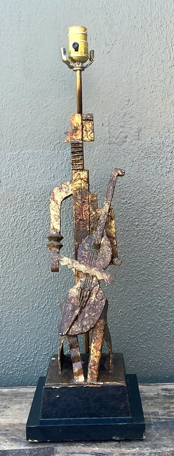 Vintage Cubist Figural Lamp — additional photo 6