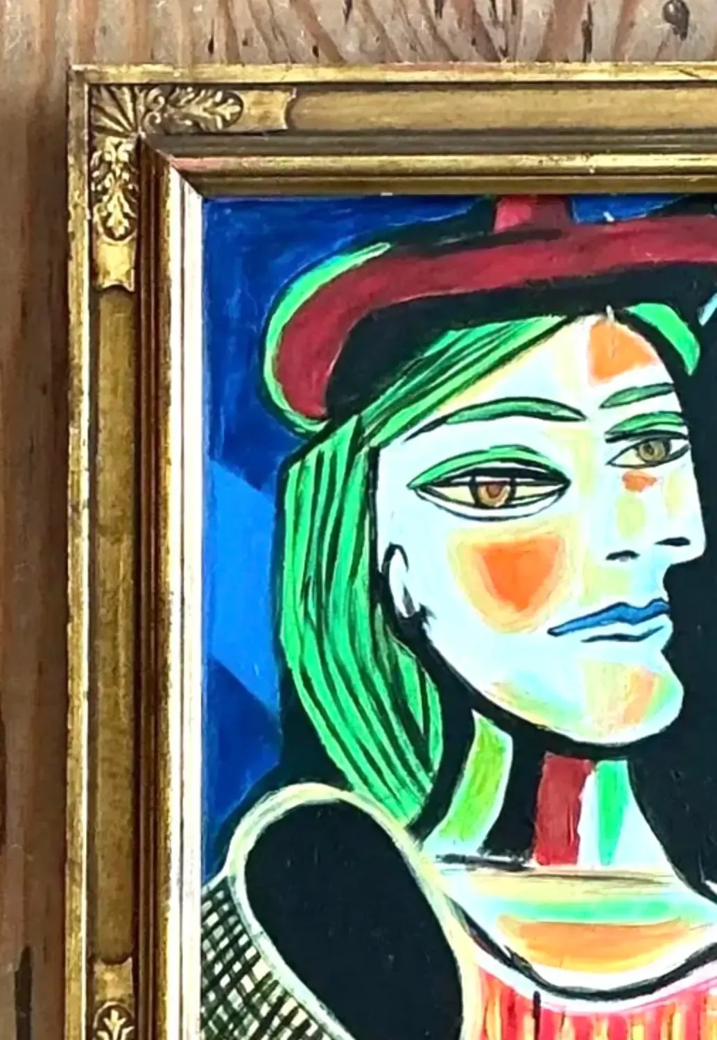 Vintage Cubist Figurative Oil on Board After Picasso — additional photo 8