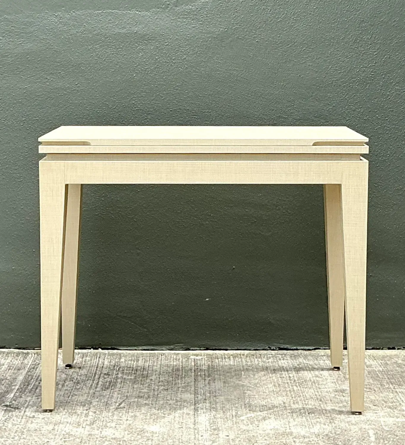 Vintage Custom Built Grasscloth Extendable Console/Game Table — additional photo 2