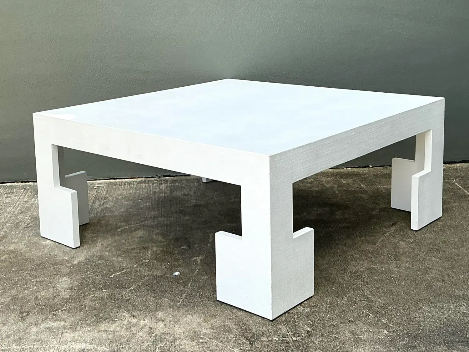 Vintage Custom Grasscloth Coffee Table — additional photo 3