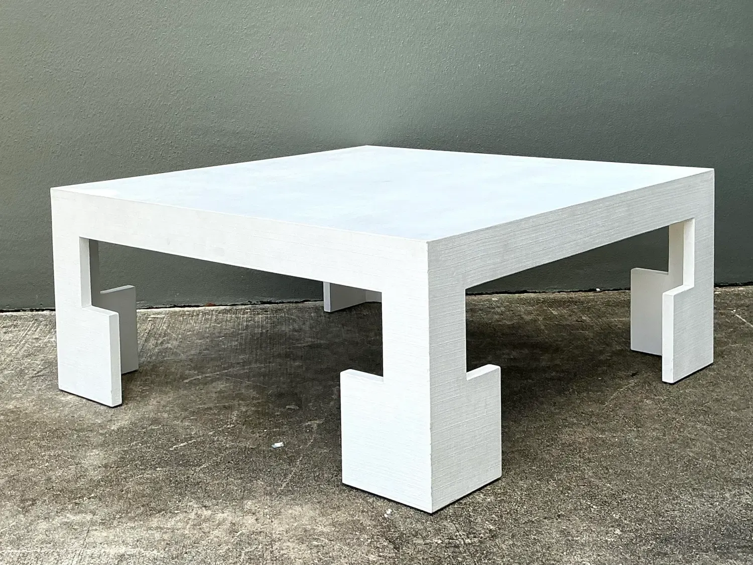 Vintage Custom Grasscloth Coffee Table — additional photo 5
