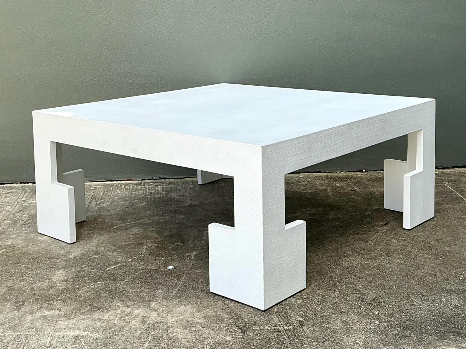 Vintage Custom Grasscloth Coffee Table — additional photo 7