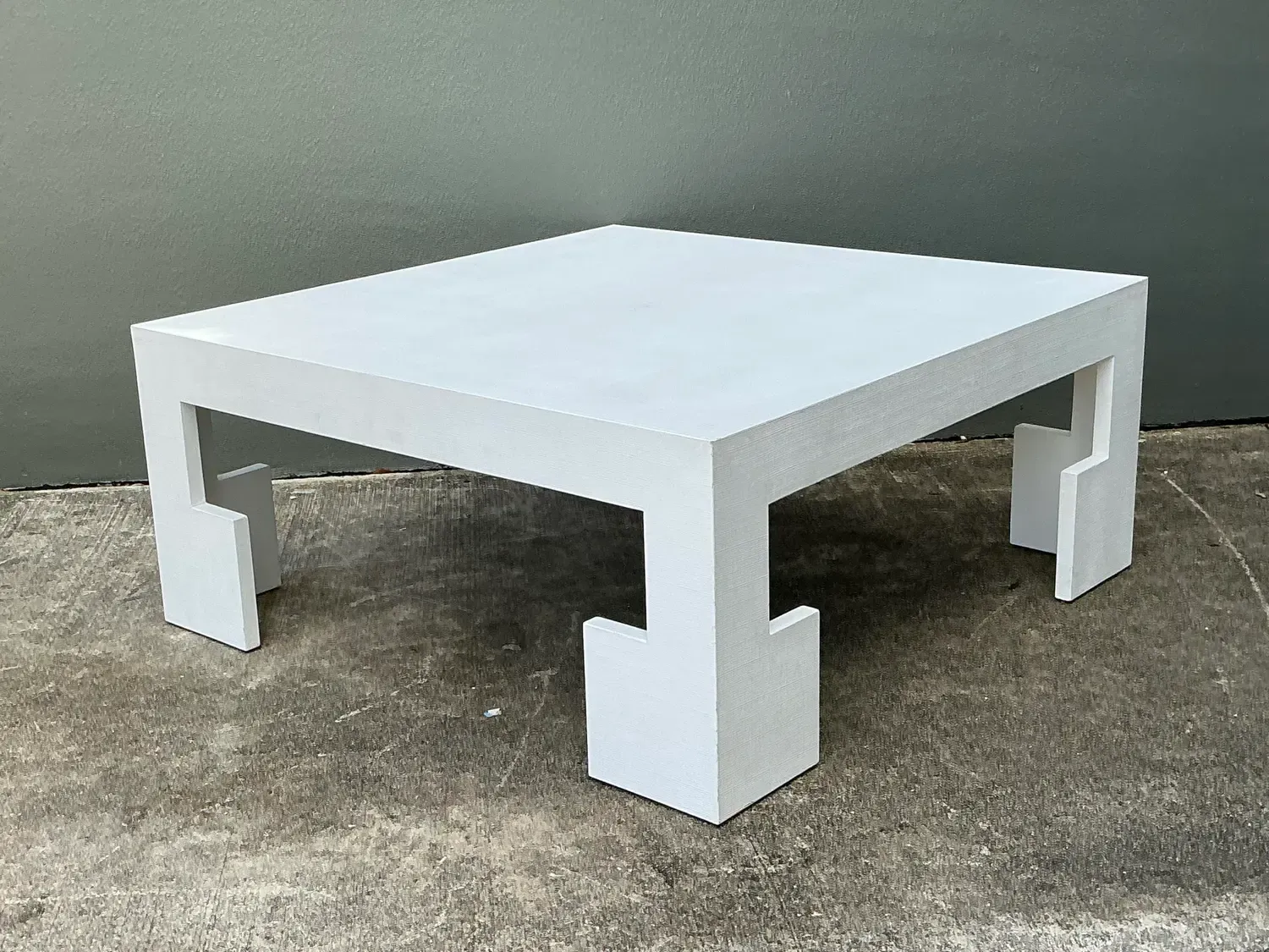 Vintage Custom Grasscloth Coffee Table — additional photo 8