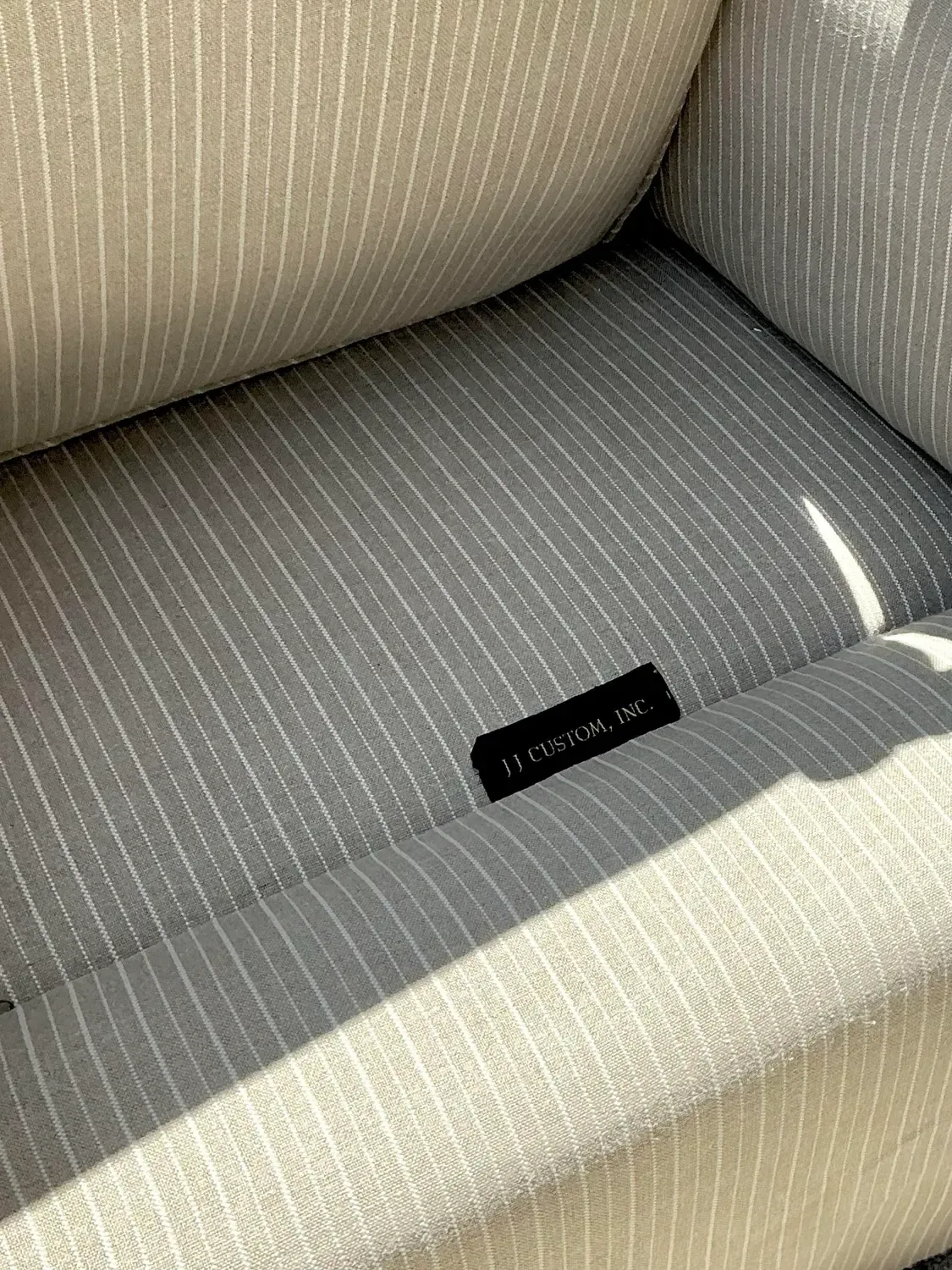 Vintage Custom Striped Lounge Chairs - A Pair — additional photo 4