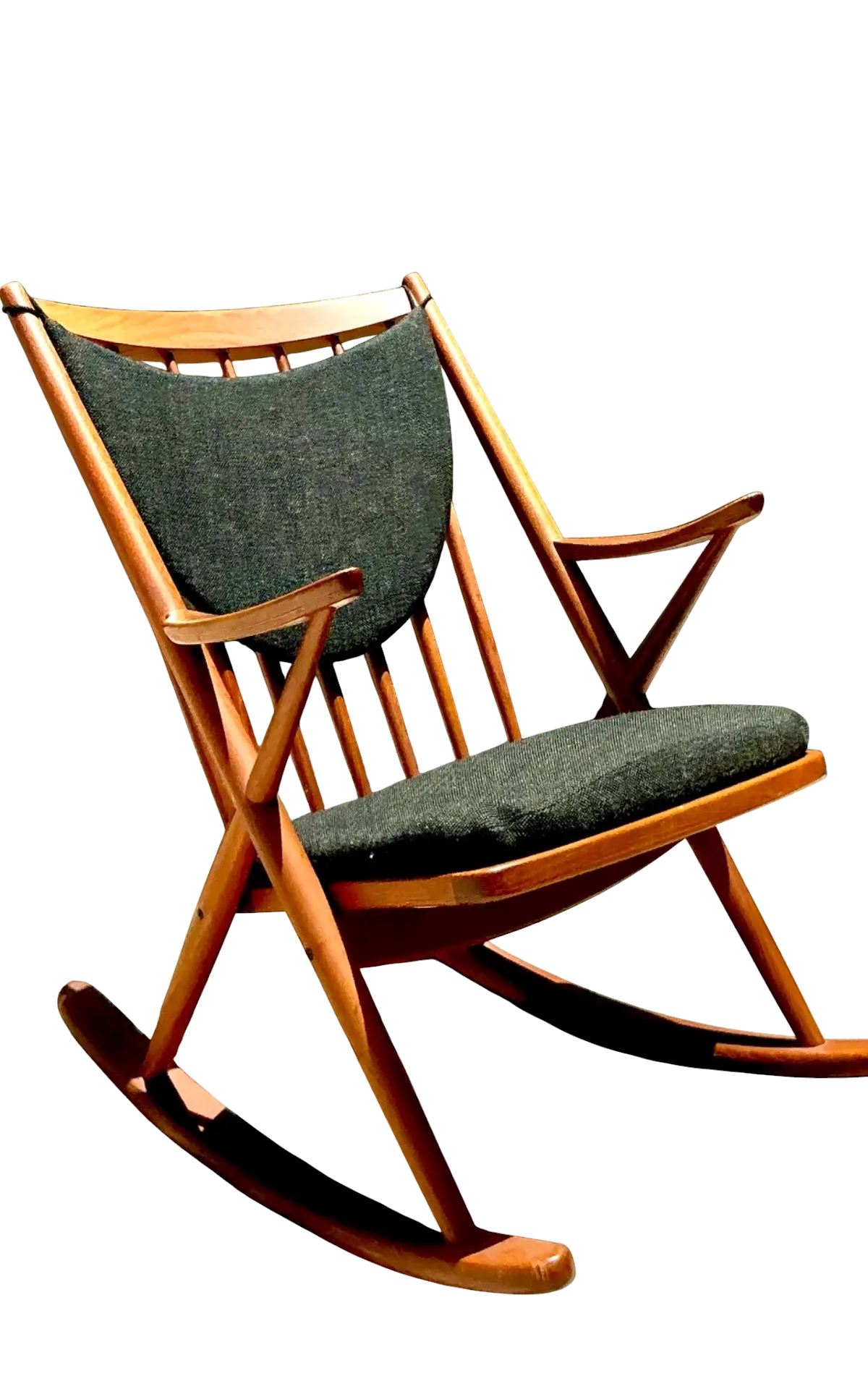 Vintage Danish Frank Reenskaug For Bramin Teak Rocking Chair