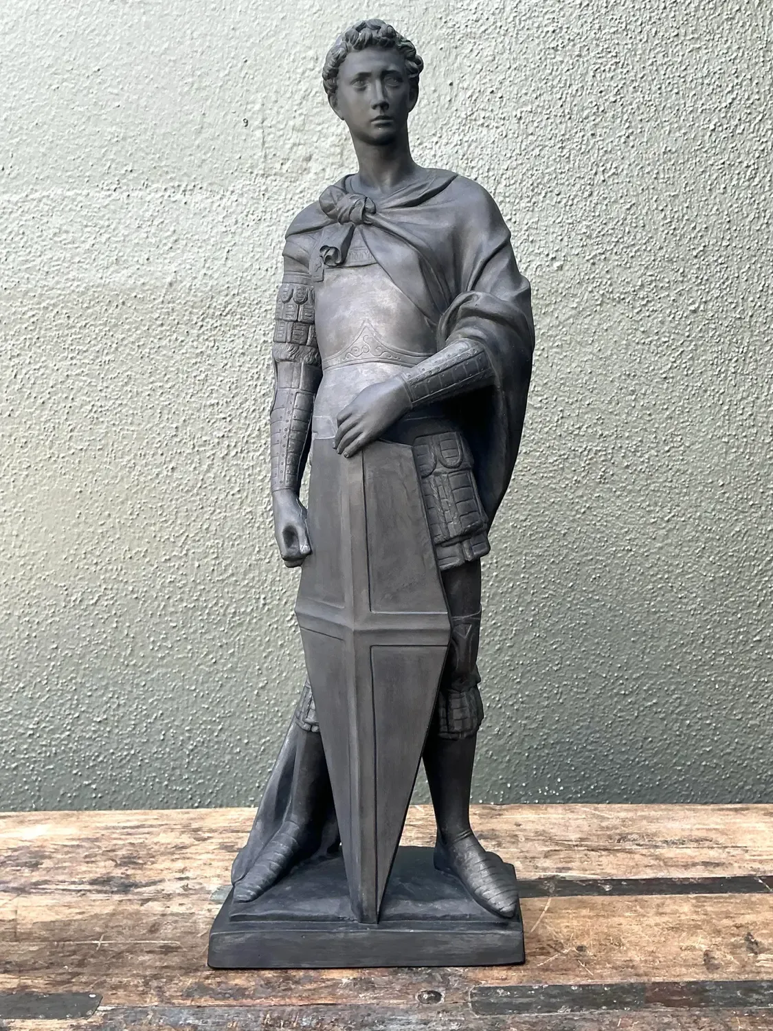Vintage Danish Saint George Terracotta Sculpture — additional photo 2