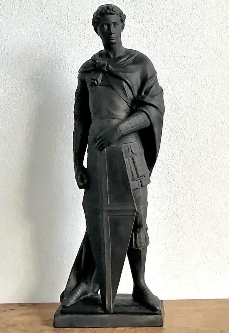 Vintage Danish Saint George Terracotta Sculpture — additional photo 7