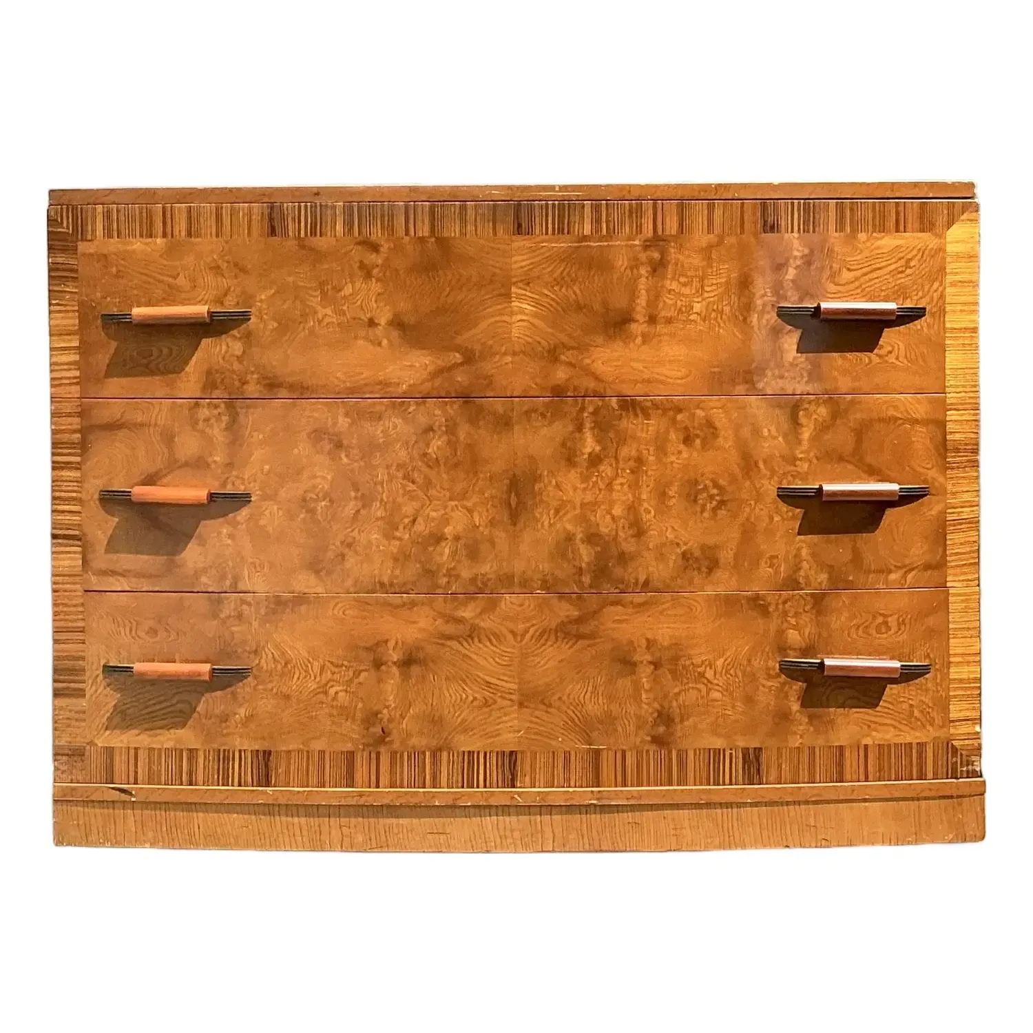 Vintage Deco Burl Wood Chest of Drawers — additional photo 1