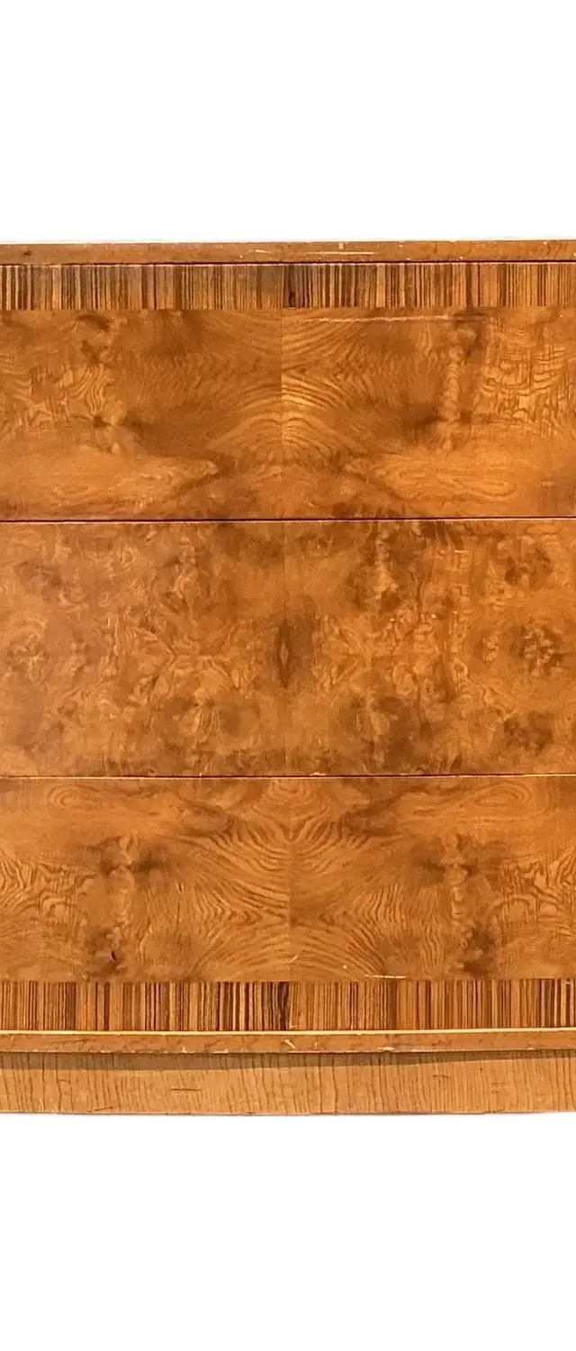 Vintage Deco Burl Wood Chest of Drawers