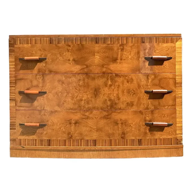 Vintage Deco Burl Wood Chest of Drawers — additional photo 1