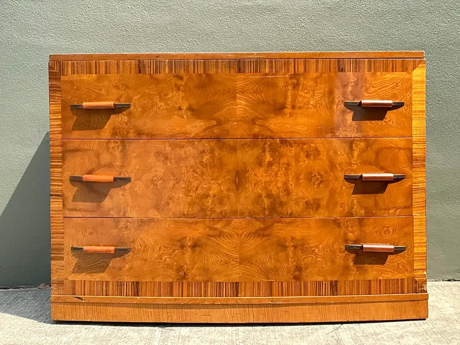 Vintage Deco Burl Wood Chest of Drawers — additional photo 4