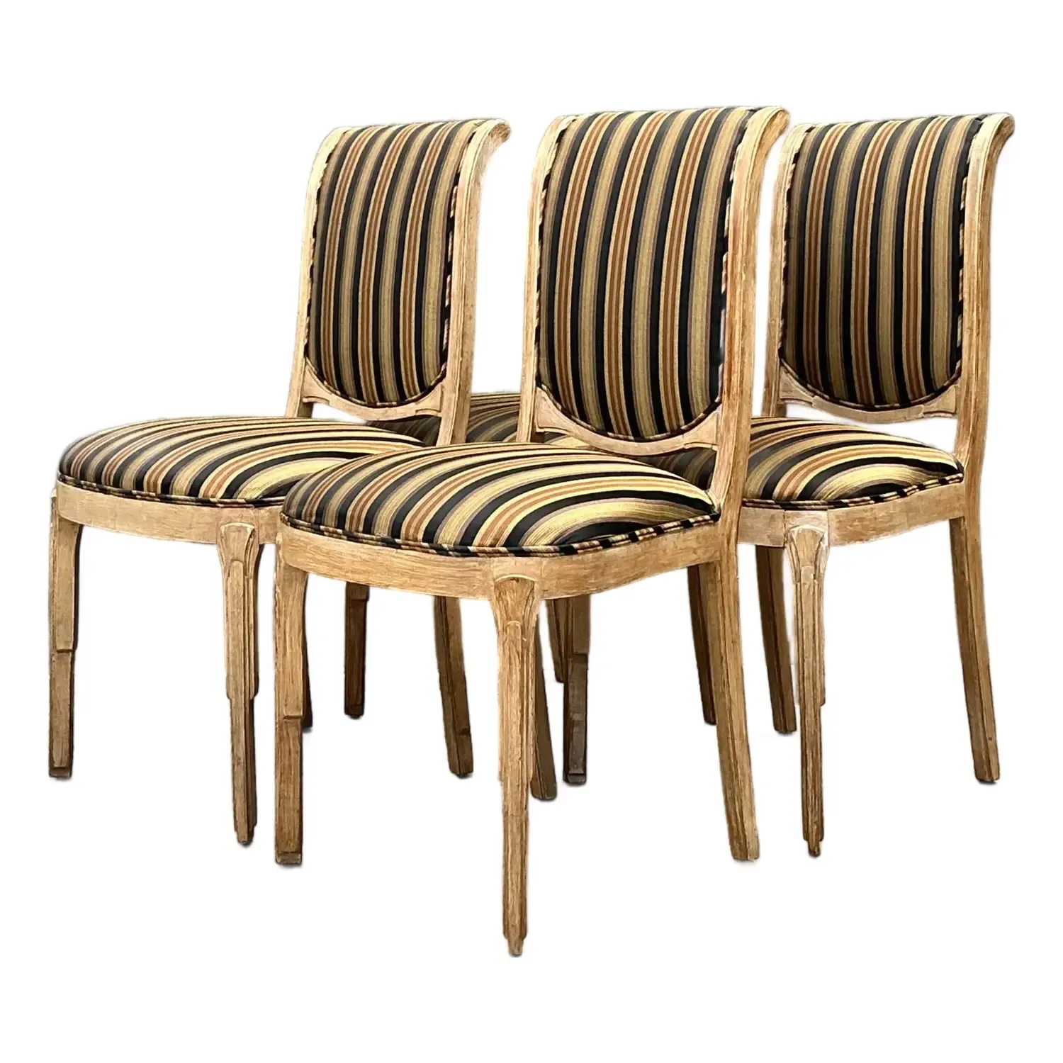 Vintage Deco Carved Dining Chairs - Set of 4 — additional photo 1
