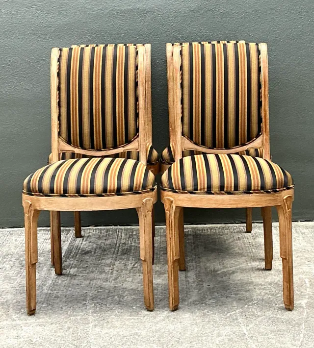 Vintage Deco Carved Dining Chairs - Set of 4 — additional photo 3