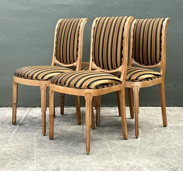 Vintage Deco Carved Dining Chairs - Set of 4 — additional photo 8