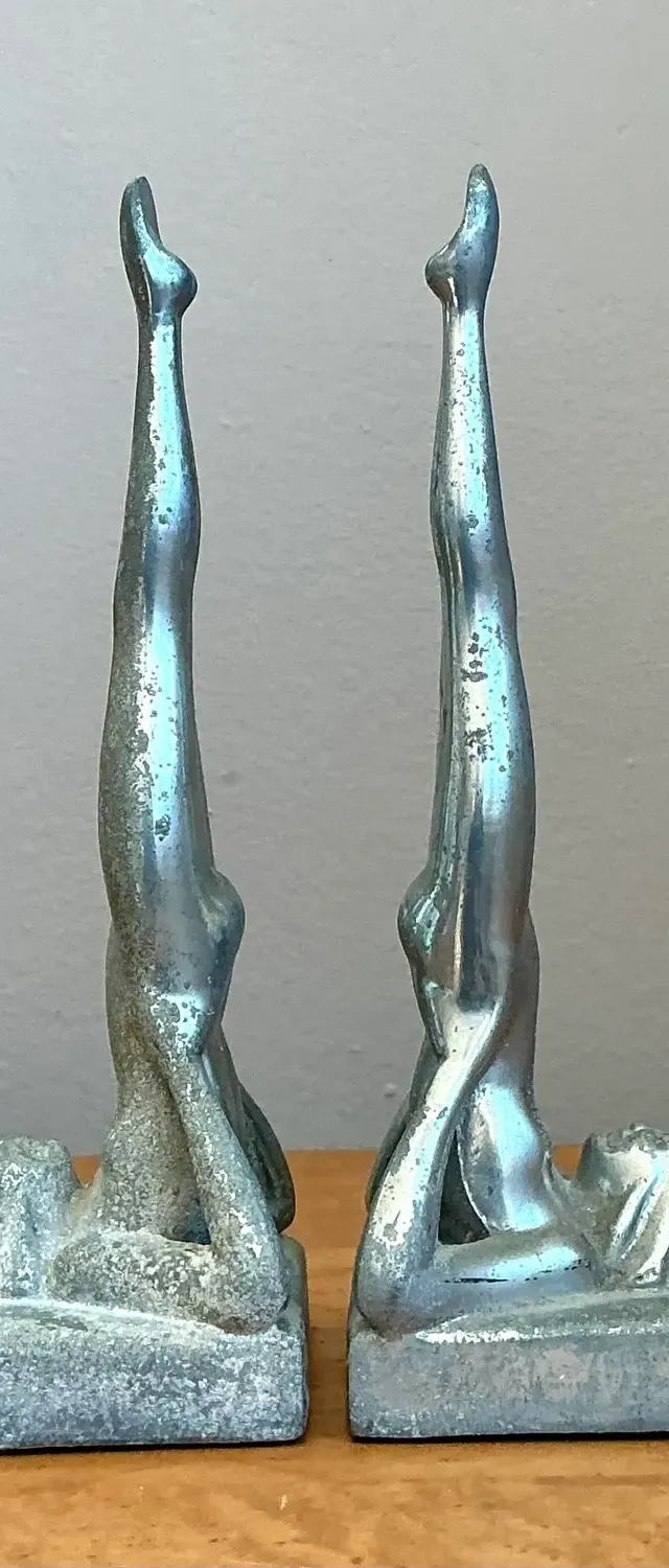 Vintage Deco Frantart Sasparilla Nude Bookends - Set of 2