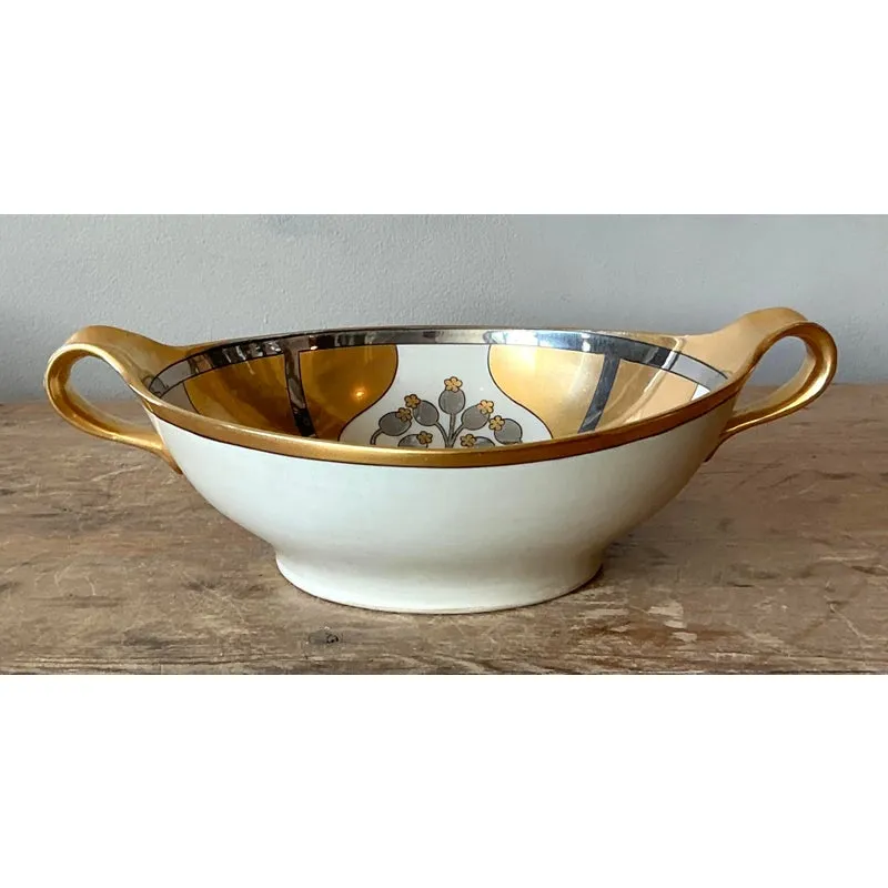 Vintage Deco Hand Painted Floral Bowl — additional photo 6