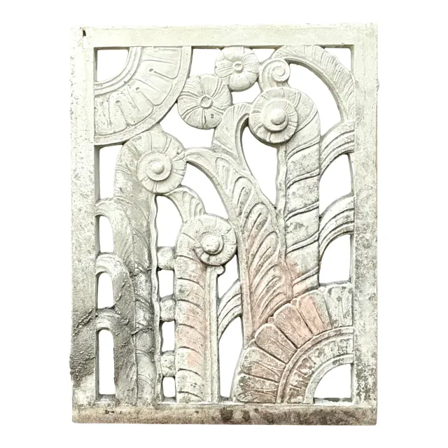 Vintage Deco Miami Beach Cast Concrete Panel — additional photo 1