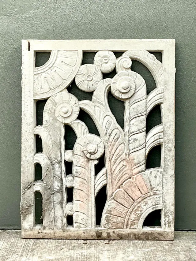 Vintage Deco Miami Beach Cast Concrete Panel — additional photo 2