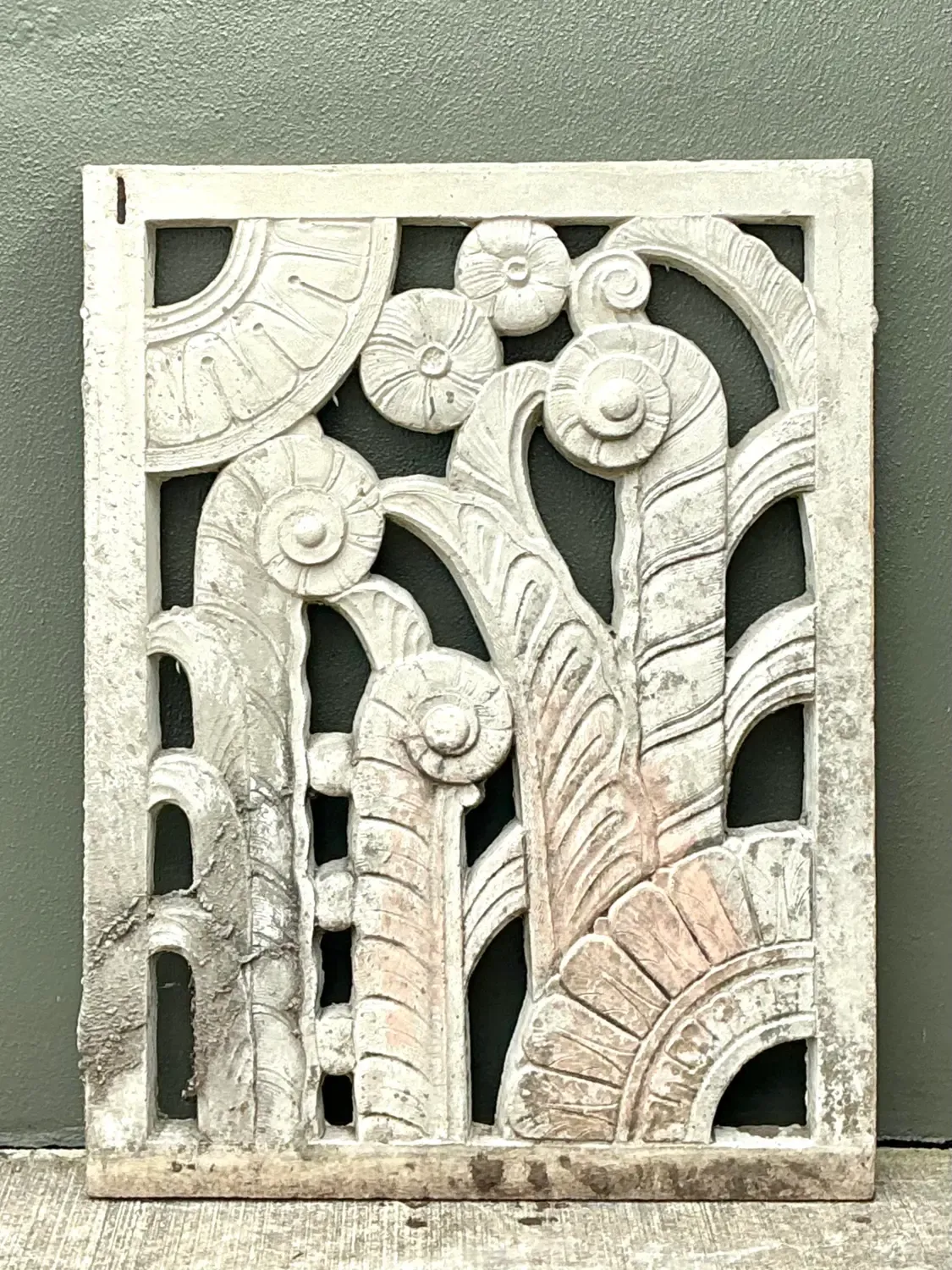 Vintage Deco Miami Beach Cast Concrete Panel — additional photo 4