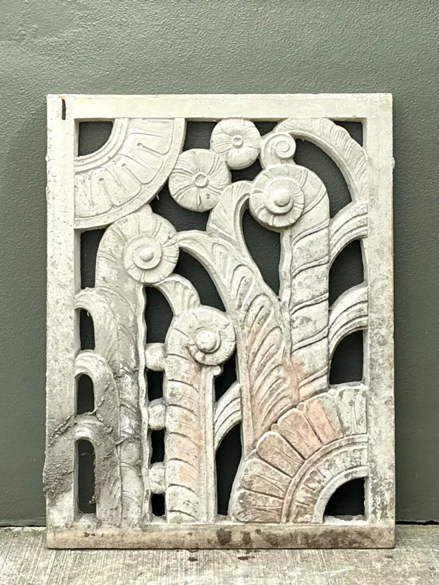 Vintage Deco Miami Beach Cast Concrete Panel — additional photo 6