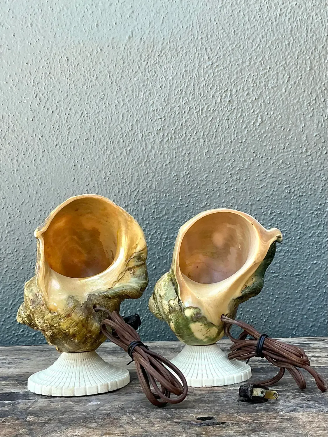 Vintage Deco Nautilus Shell Lamps - A Pair — additional photo 4