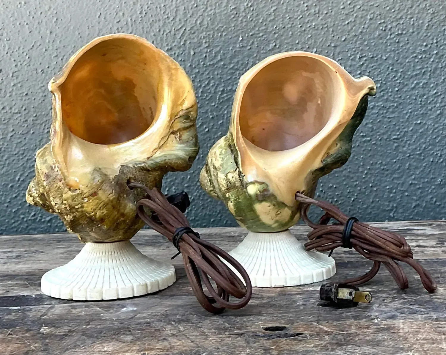 Vintage Deco Nautilus Shell Lamps - A Pair — additional photo 6