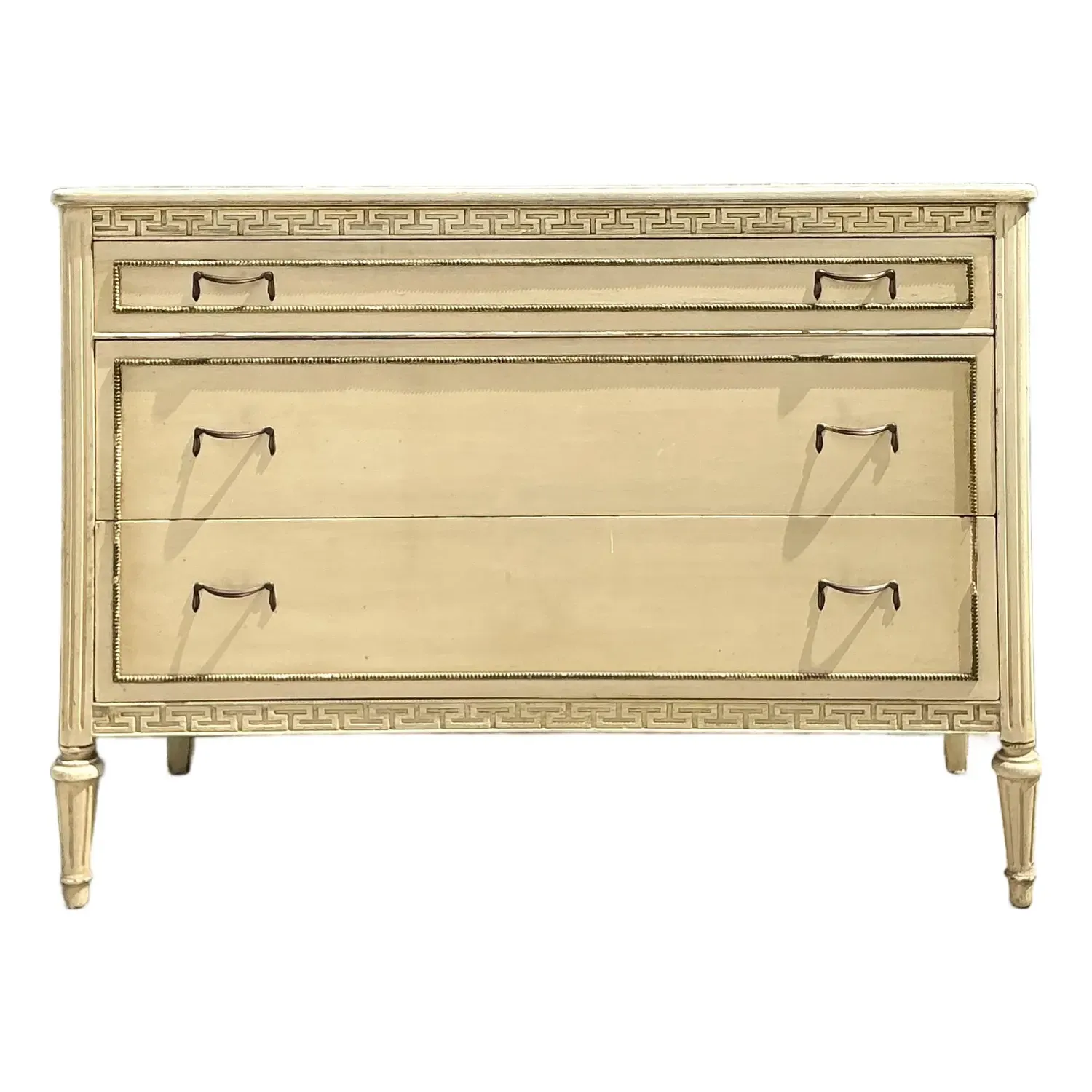 Vintage Distressed Greek Key Chest of Drawers — additional photo 1