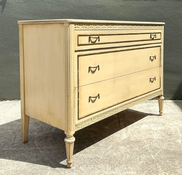 Vintage Distressed Greek Key Chest of Drawers — additional photo 3