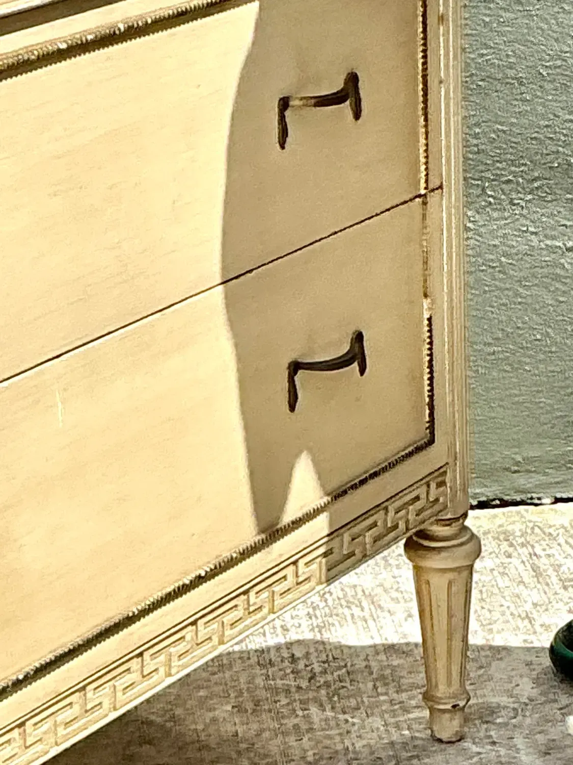 Vintage Distressed Greek Key Chest of Drawers — additional photo 4