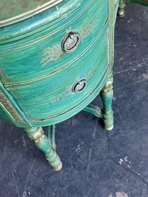Vintage Distressed Mirrored Vanity and Chair — additional photo 7