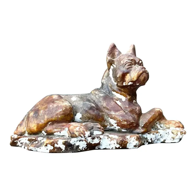 Vintage Distressed Plaster Dog — additional photo 1
