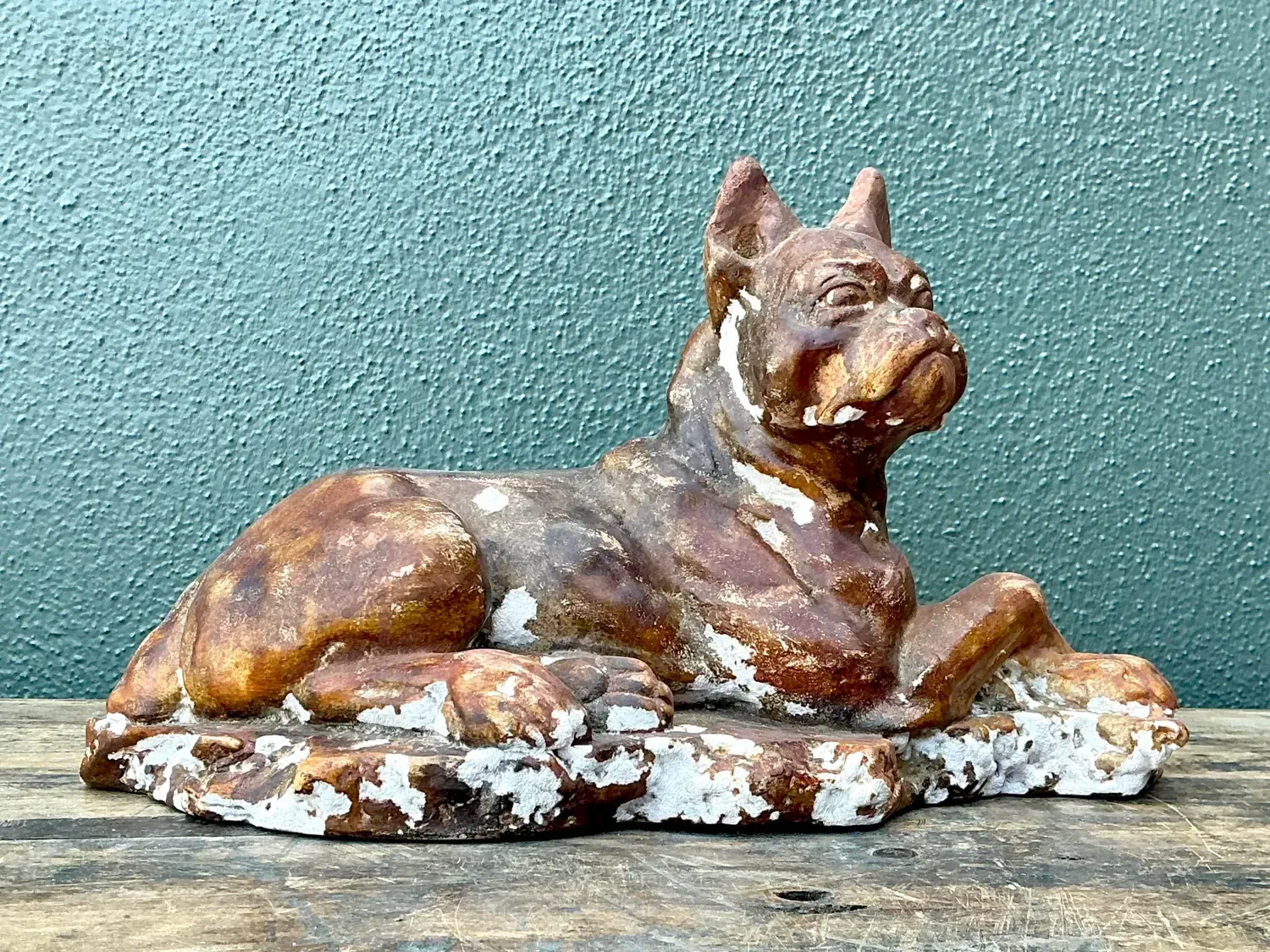 Vintage Distressed Plaster Dog — additional photo 2